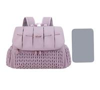 Generico Sac à dos, sac à langer pour maman,Sac de grande capacité - Sacs de grande capacité avec matelas à langer pour voyage en plein air, sac de maternité imperméable, aubergine, riferimento