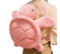 Generico Sac à dos tortue | Sac à dos en peluche en forme de tortue | pour le Jeu Voyage en Famille Utilisation Quotidienne Festival En Plein Air Anniversaire École Filles et Garçons, rose,