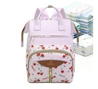 Generico Sac à langer | Sac de maternité avec poches thermiques pour Biberon | Sac à dos avec matelas à langer intégré | pour papa maman père femmes hommes garçons filles, aubergine, Reportez-vous à