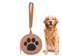Genérico Sac banane de dressage de chien - Distributeur portable en silicone imperméable avec cordon - Porte-friandises pour chiens, promenade, parc, chiot, snack, récompense et mains libres