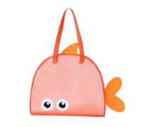 Generico Sac de plage en filet - Sac pour piscine | Fourre-tout Femme Grande Mode Léger Pour Voyage Vacances Gym Été École, Orange, Fare riferimento alla descrizione