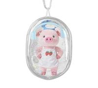 Genérico Sac de présentation en peluche transparent pour poupées et charms, mallette protectrice de collection pour voyages et déplacements quotidiens