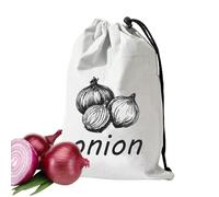 Genérico Sac de rangement respirant pour potatoes - 24 x 14,17 cm - Réutilisable - Sac de rangement en toile Potato Onion Garlic | Réutilisable pour aliments, B, Consulte la descripción, Voir