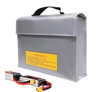 Generico Sac De Sécurité De La Batterie - Poche De Stockage De Batterie | Pour La Protection De La Batterie, Pour Batterie Résistant Au Feu, Organisateur Portable, Cassettes De, 240 x 185 x 65 mm