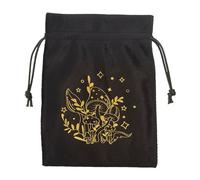 Generico Sac de tarot | Sac de tarot | Sac de tarot en velours souple multifonctionnel pour tarot et bijoux avec cartes Oracle, porte-cartes pour, Ztd07-noir, Fare riferimento alla descrizione, Se