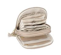 Generico Sac de voyage avec fermeture éclair à deux couches | pour bijoux divisé pour voyager, voyage, vacances à la mer, dortoirs, hommes d'affaires, femmes, bagues, boucles d'oreilles, colle