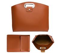 Generico Sac D'ordinateur Portable,Fourre-tout En Cuir PU,Ensemble De Sac Fourre-Tout Imperméable Pour Femmes - Pour Le Bureau De L'École L'Université De Voyage D'affaires Et De Libre, marron,