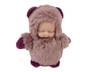 Genérico Sac en peluche - Porte-clés en peluche | endormie à poils longs de 9 cm | Compagnon en peluche pour dormir, en peluche relaxante, pendentif pour sac à dos, pendentif pour Bo