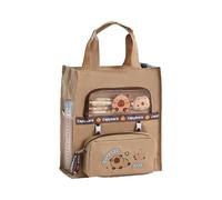 Genérico Sac fourre-tout Capibara | Sac réutilisable pour amoureux des animaux avec compartiments | Grande capacité pour jeunes garçons filles adolescents, Café clair, Consulte la descripción