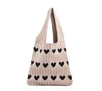 Genérico Sac fourre-tout de plage - Compact Efficient Crochet facile à installer, Boho mignon, point esthétique élégant, grande capacité pour dames, Multipurpose Outdoor Indoor Utility Light Weight