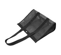Generico Sac fourre-tout de plage - Grand sac en filet réutilisable pour piscine - Sacs réutilisables pour courses de cuisine, voyage Resort pique-nique vacances en plein air, Noir , riferimento