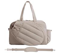 Generico Sac fourre-tout de tennis - Sac de tennis avec compartiment chaussures et poche humide pour 2 raquettes, léger fourre-tout organisateur de sport pour salle de sport Voyage Court et transferts