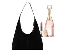 Generico Sac Hobo Textured - Sac à Main Fourre-tout Sac à Main | Sac à Bandoulière Décontracté, Grand Sac Vintage pour Femmes Sacs de Travail Voyage Shopping Travail, Noir, riferimento alla