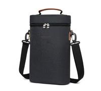 Generico Sac porte-bouteille de vin, sac de voyage pour vin,Sac thermique pour 2 bouteilles - Étui de transport étanche avec poignée Porte-bouteille portable pour voyage et, Noir , Reportez-vous à la