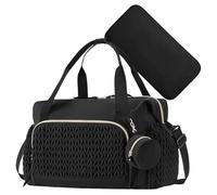 Generico Sac Pour Enfants Essentials - Organisateur De Couches De Grande Capacité, Support De Sucette | Serviteur De Stockage De Fournitures Réutilisables, Kit De Voyage Mu, Noir , Fare riferimento