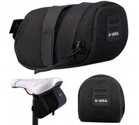 Genérico Sacoche de selle de vélo - Résistante et imperméable - Sacoche sous le siège pour vélo - Sac arrière réglable pour cyclisme - Universel - Noir (15 x 8 cm)