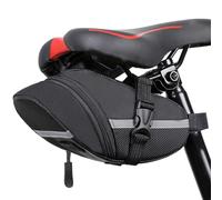 Generico Sacoche de selle pour vélo de montagne avec sangle - Sacoche de vélo avec bandes réfléchissantes sous le siège - En tissu Oxford