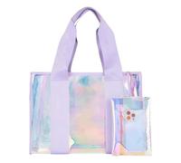 Generico Sacs de plage fourre-tout | Sac fourre-tout Irisé Imperméable Anti-renversement pour la plage | Grande Capacité Sac pour Voyage, Activités de plein air, Concerts et Travail