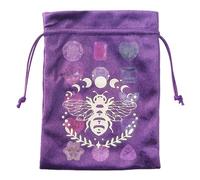 Generico Sacs de tarot à cordon de serrage, pour tarot avec cordon de serrage - Sac de rangement en tissu velours avec | Sac multifonctionnel souple pour e, sacs à bijoux avec cartes Oracle, Ztd03