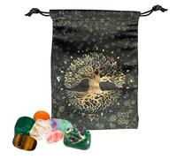 Genérico Sacs et étuis pour tarot - Trousse en velours pour cartes | Rangement ancien gothique mignon pour , lecture, prédiction, maquillage, bijoux et Halloween