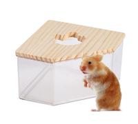 Generico Sand Bathtub for Hamster Spacious Pet Bath Sand Conteneur Transparent | Small Animals Toilet Gerbil Bathroom with Ladder for Bedroom, Living Room