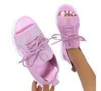 Generico Sandales à lacets pour femme - Chaussures de Muffin avec semelle épaisse décontractée d'été | Sandales avec plateau d'été pour femme pour le libre voyage