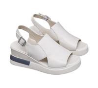 Generico Sandales compensées pour femme, sandales compensées pour femme, sandales d'été, chaussures d'été, sandales antidérapantes pour fête, travail, voyage, shopping, rendez-vous, vêtements