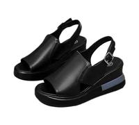 Generico Sandales compensées pour femme, sandales compensées pour femme, sandales d'été, chaussures d'été, sandales antidérapantes pour fête, travail, voyage, shopping, rendez-vous, vêtements