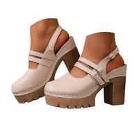 Genérico Sandales d'été confortables pour femme, semelle épaisse style classique, séchage rapide, résistantes à l'usure, légères, ne frottent pas