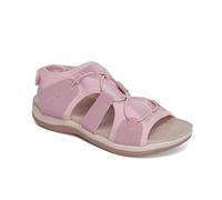 Generico Sandales D'été Femme Antidérapant Bout Ouvert Sandales Plates Vintage Respirant Élégant Chaussures D'été Doux Mode Sandales De Marche Plage Lumière Sandales De Plage, rose, 36 EU