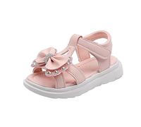 Generico Sandales d'été pour filles décontractées légères sandales d'été confortables pour filles sandales pour filles douces piscine pantoufles pour filles plage réglable, rose, 30 EU