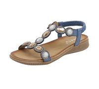 Generico Sandales Mode Femmes Confortables Plage Bohème Sandales Respirant Élégant Strass Léger Bout Ouvert Sandales Compensées Mode Casual Été Sandales De Marche Vintage Plat Tongs De Mer, bleu, 40