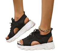 Generico Sandales Muffin avec coupés,Chaussures de Muffin avec semelle épaisse décontractées d'été | Sandales avec plateau d'été pour femme pour le libre voyage