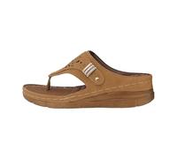 Generico Sandales orthopédiques pour femme à la mode, offre des sandales ouvertes à bout ouvert, tige en cuir, sandales antidérapantes en caoutchouc, semelles confortables chaussures de randonnée