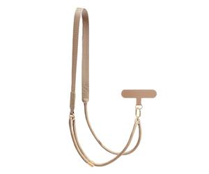 Genérico Sangle mobile | Ceinture de chaîne réglable antivol | Cordon à main pour téléphone | Pour homme adulte, voyage, commuting , randonnée, plage, kayak, concerts, shopping, beige