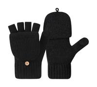 Generico Sans doigts pour femme - Thermique pour messages, vêtements d'hiver en tricot, chauds avec compatibilité écran tactile | Idéal pour le cyclisme, la course, la marche avec des chiens, la