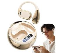 Genérico Sans fil étanche HiFi IPX5 | avec annulation du bruit et microphone, crochets flexibles pour l'oreille, batterie longue durée | Ouverts pour Dep