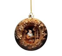 Generico Santa Ornaments - Christmas Tree Decor | Decor | Christmas Decorations | Tree Pendants | Pendentif Santa Tree Ornament | 2D Christmas Tree Pendants for Holiday Front Door, Home, & Wall