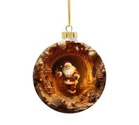 Generico Santa Ornaments - Christmas Tree Decor | Decor | Christmas Decorations | Tree Pendants | Pendentif Santa Tree Ornament | 2D Christmas Tree Pendants for Holiday Front Door, Home, & Wall