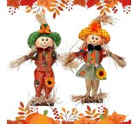 Generico Scarecrow Decorations | 2 Pieces Fall Stuffed Scarecrow | 14inch Ornaments For Garden Harvest Festival Lawn Party Home Decoration