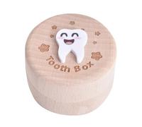 Genérico Scatola Porta Ricordo Denti - Portadenti in Legno Adorabile | Contenitore Spartato per Ciocche Neonati | Decoraione Memoriale Compleanno Genitori Collezione Ricordo Famiglia