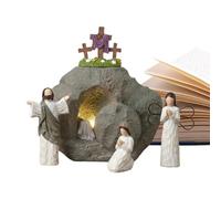 Generico Scène de Pâques | Décoration sacrée panneau chrétien, présentoir tombe de Pâques, pour bureau, printemps, étagère, maison, chrétienne, église