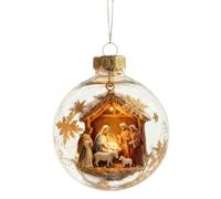 Genérico Scene Ornament - Nativity Display Keepsake | 3,15 po ABS Pendentif de Noël suspendu pour arbre, porte et décoration de fenêtre - Religious Holiday Ornament For Home, Church, and Gift Giving