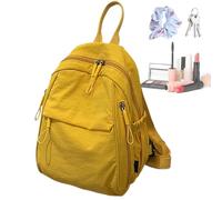 Generico School Bag, Travel Backpack, Multi Pocket Design, Lightweight Sturdy, Work Bookbag, Commuting Bag for Girls, Boys, Women, College, Hiking, Airplane, Luggage, 11,81 x 9,06 x 5,91 pouces, jaune