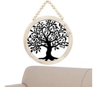 Generico Schwarze Eisen-Lebensbaum-Wanddekoration, Life Tree Ornament Home Esszimmer Ausgehöhlt Wohnzimmer Schlafzimmer Schilder | Schmiedeeiserner Lebensbaum -