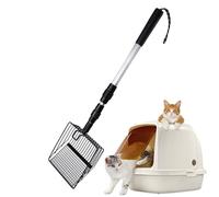 Generico Scoop - Cou de chat, fou de longue poignée, d'animal élastique, ne pas recueillir la litière en métal pour chiens pour animaux de poulet de poulet