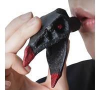 Generico Screaming Whistle - Clay 8,4 x 3,4 x 5 cm | Horror Crow Skull Pendant Noise Maker | Small Loud Whistle Toy for Escape Room Games Halloween Parties And Spooky Fun Use