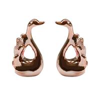 Genérico Sculpture en céramique - Élégante figurine avec finition brillante | Décoration minimaliste moderne pour salon et bureau | Statuette de collection en or/argent pour cadeau, 8,8 cm