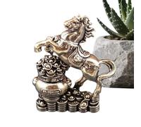 Genérico Sculpture en laiton - Figurine de poney stylisée, fabriquée à la main | Pièce de sculpture classique, faite à la main, symbolique, intriguée, inspirée du patrimoine