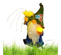 Genérico Sculpture solaire pour jardin - Statues de jardin solaire pour extérieur, ornement en résine nain adorable lampe nocturne pour bords de piscine, pelouse, jardin